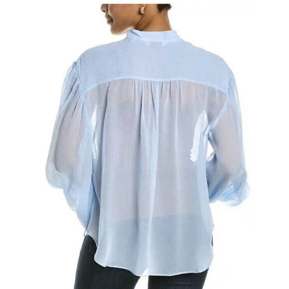 Joie lasha long sleeve 100% silk top light blue size Large and Medium, NWT - Picture 13 of 13
